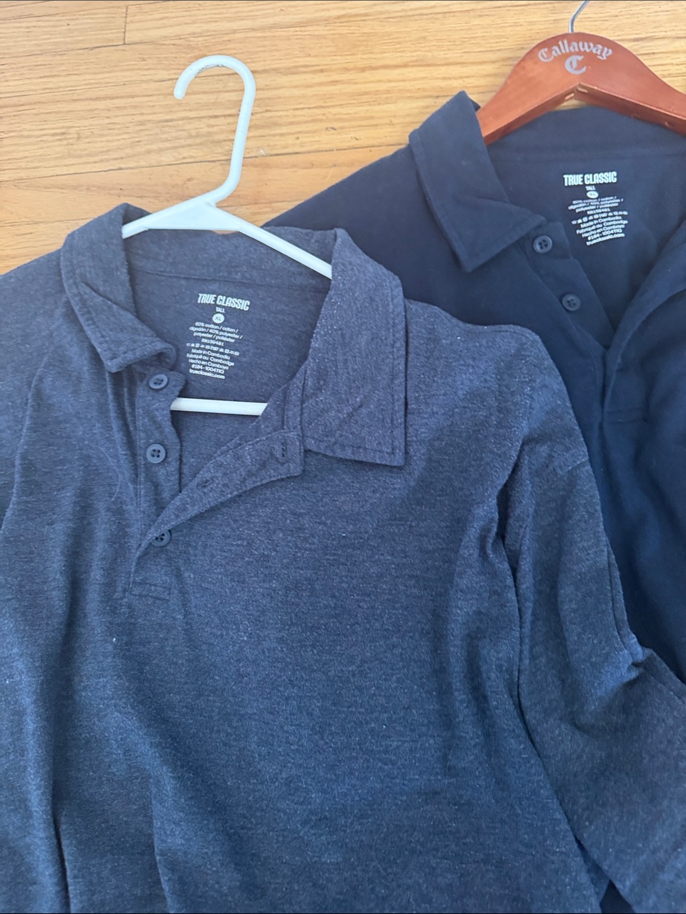 True Classic Kids Long Sleeve Polo Shirt - Navy Heather